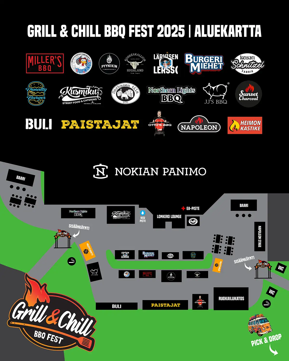 Grill & Chill BBQ Festival 2025 – Aluekartta